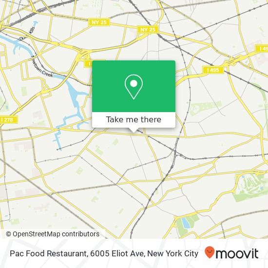 Mapa de Pac Food Restaurant, 6005 Eliot Ave