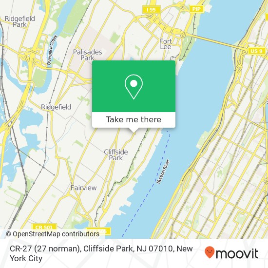 CR-27 (27 norman), Cliffside Park, NJ 07010 map