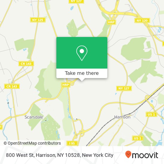 Mapa de 800 West St, Harrison, NY 10528