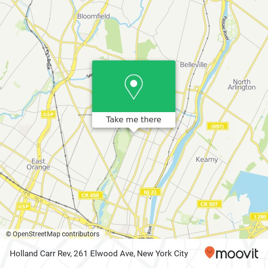 Holland Carr Rev, 261 Elwood Ave map