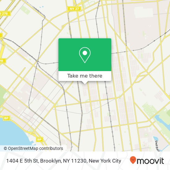1404 E 5th St, Brooklyn, NY 11230 map