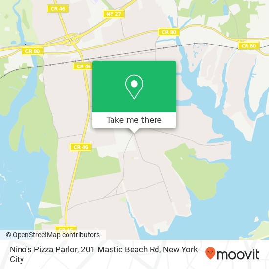 Nino's Pizza Parlor, 201 Mastic Beach Rd map