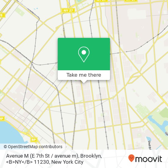 Avenue M (E 7th St / avenue m), Brooklyn, <B>NY< / B> 11230 map