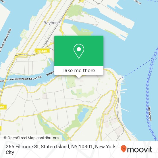 Mapa de 265 Fillmore St, Staten Island, NY 10301