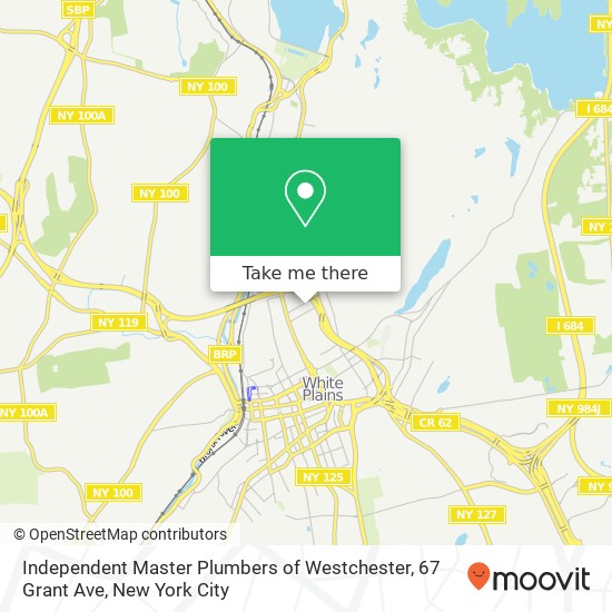 Independent Master Plumbers of Westchester, 67 Grant Ave map