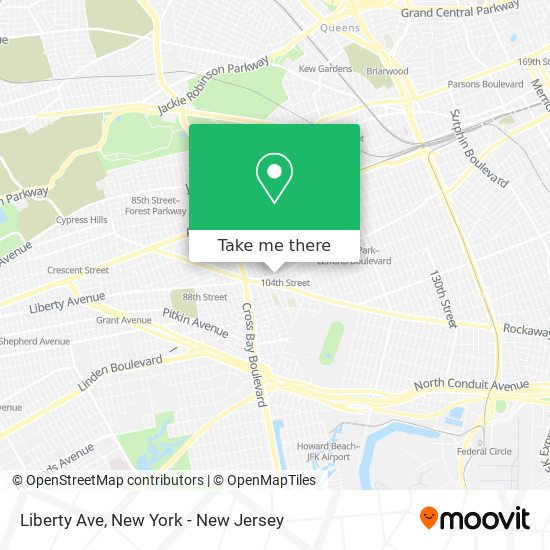 Liberty Ave map