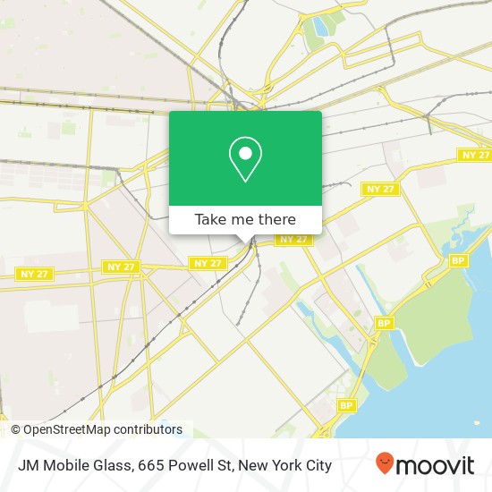 Mapa de JM Mobile Glass, 665 Powell St