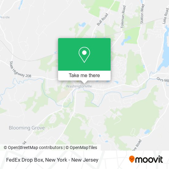 FedEx Drop Box map