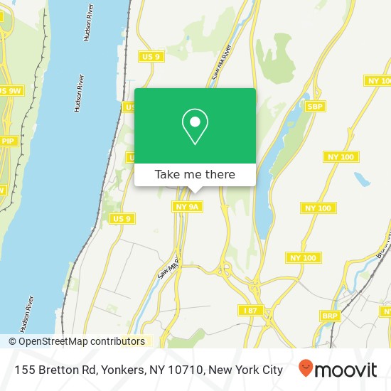 Mapa de 155 Bretton Rd, Yonkers, NY 10710