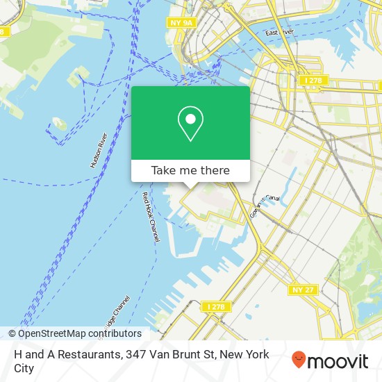 H and A Restaurants, 347 Van Brunt St map
