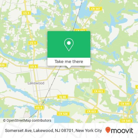 Mapa de Somerset Ave, Lakewood, NJ 08701