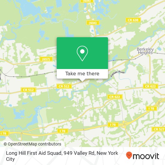 Long Hill First Aid Squad, 949 Valley Rd map