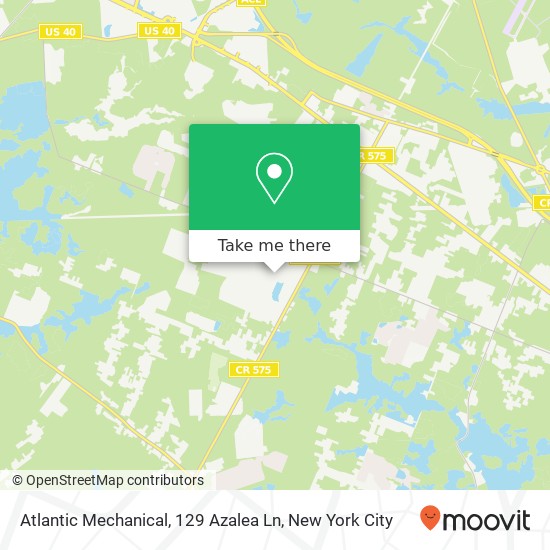 Mapa de Atlantic Mechanical, 129 Azalea Ln