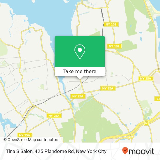 Mapa de Tina S Salon, 425 Plandome Rd