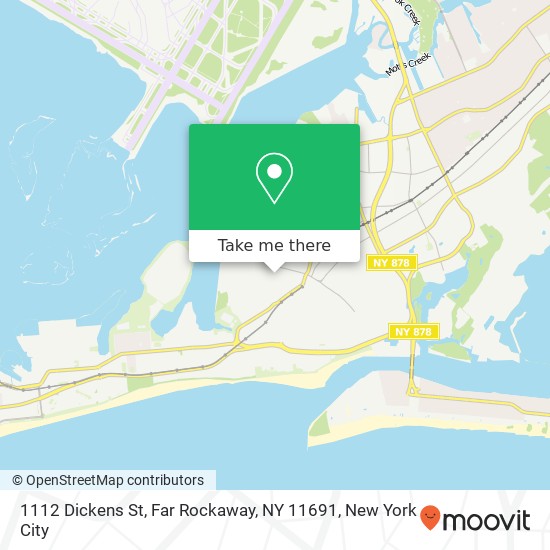 Mapa de 1112 Dickens St, Far Rockaway, NY 11691