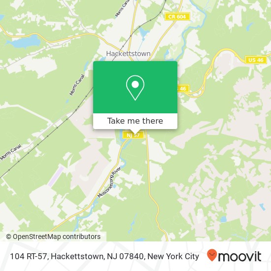 Mapa de 104 RT-57, Hackettstown, NJ 07840