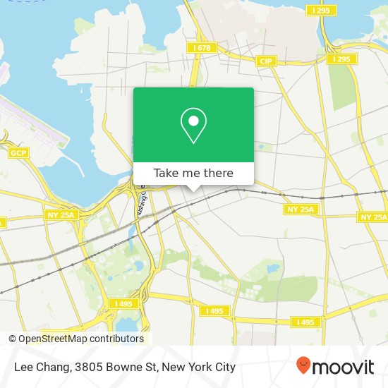 Mapa de Lee Chang, 3805 Bowne St