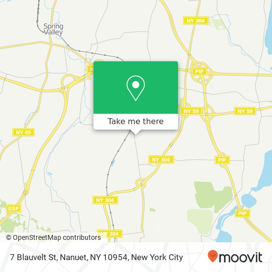 Mapa de 7 Blauvelt St, Nanuet, NY 10954