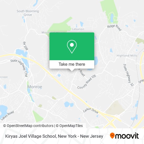 Kiryas Joel Village School map