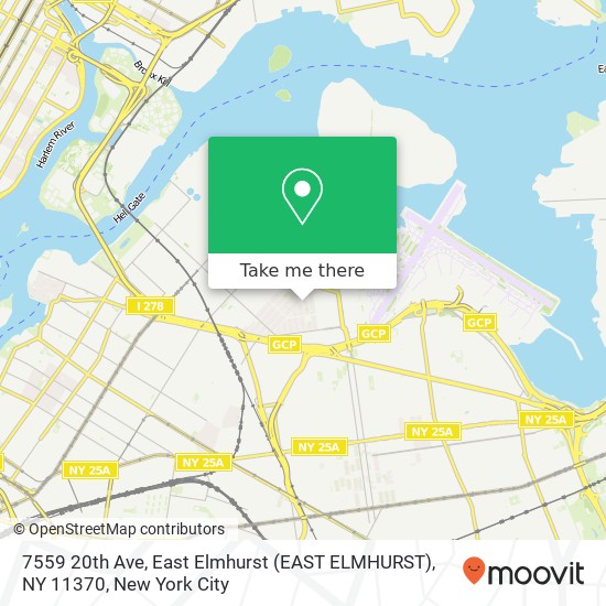 Mapa de 7559 20th Ave, East Elmhurst (EAST ELMHURST), NY 11370