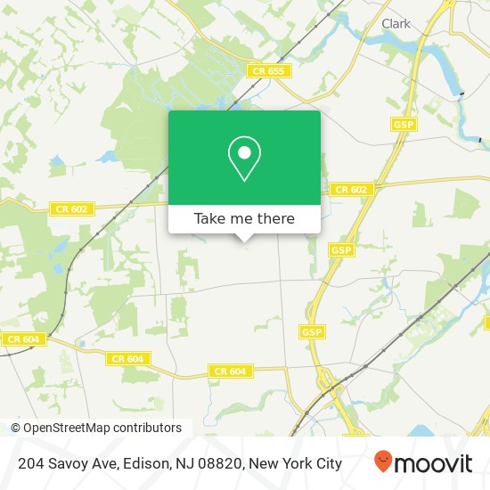 204 Savoy Ave, Edison, NJ 08820 map
