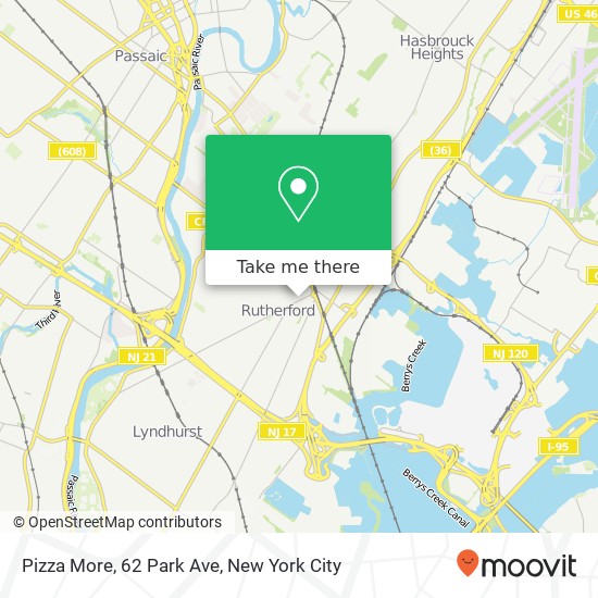 Mapa de Pizza More, 62 Park Ave