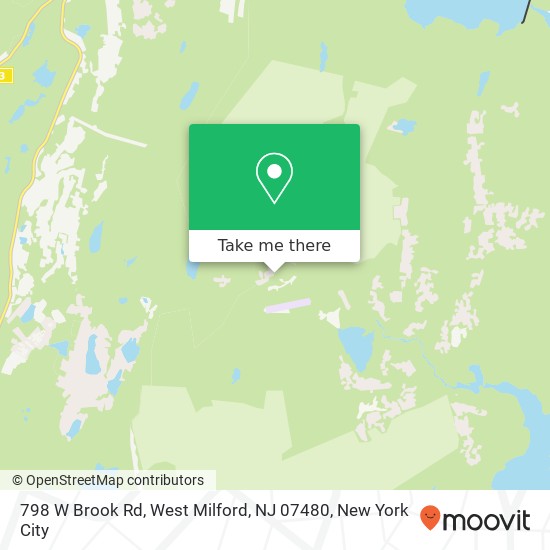 Mapa de 798 W Brook Rd, West Milford, NJ 07480