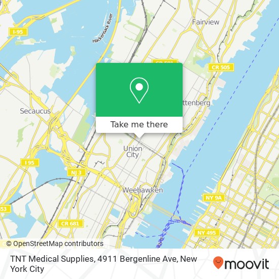 TNT Medical Supplies, 4911 Bergenline Ave map