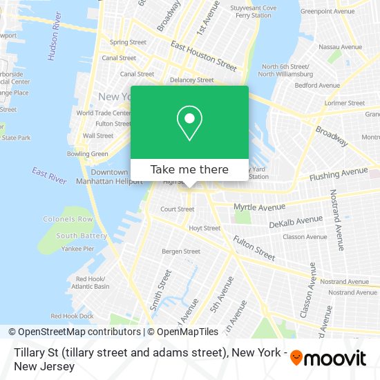 Tillary St (tillary street and adams street) map