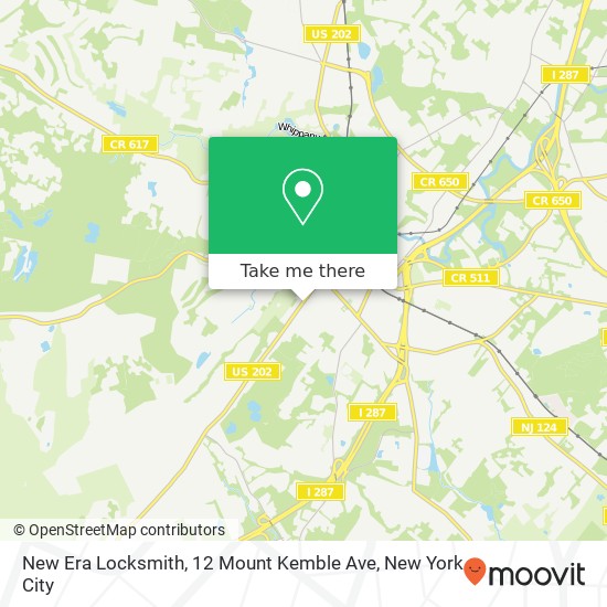 Mapa de New Era Locksmith, 12 Mount Kemble Ave