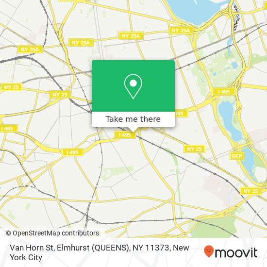 Mapa de Van Horn St, Elmhurst (QUEENS), NY 11373