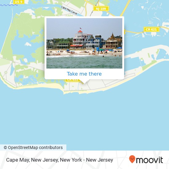 Mapa de Cape May,  New Jersey