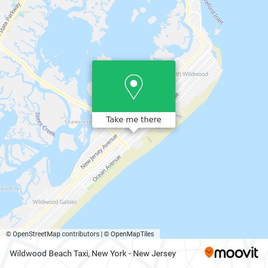 Mapa de Wildwood Beach Taxi