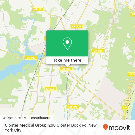 Mapa de Closter Medical Group, 200 Closter Dock Rd