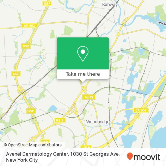 Mapa de Avenel Dermatology Center, 1030 St Georges Ave