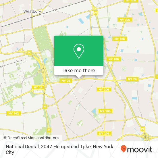 National Dental, 2047 Hempstead Tpke map