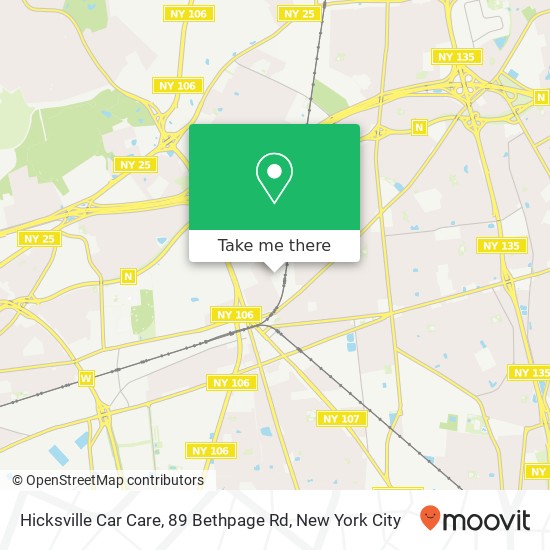 Hicksville Car Care, 89 Bethpage Rd map