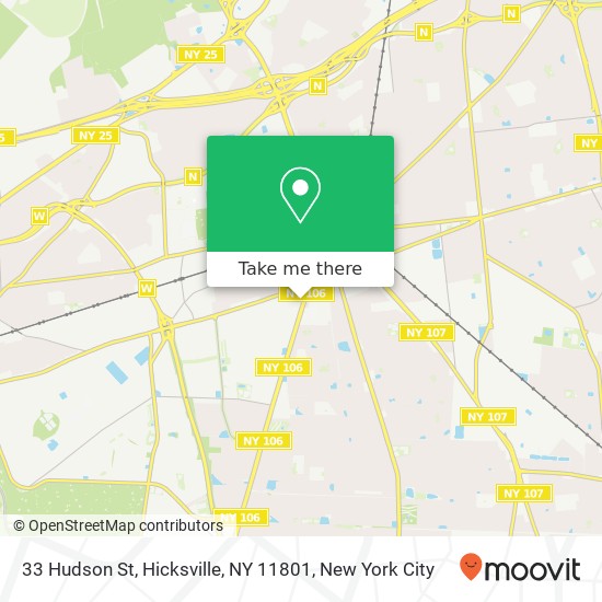 33 Hudson St, Hicksville, NY 11801 map