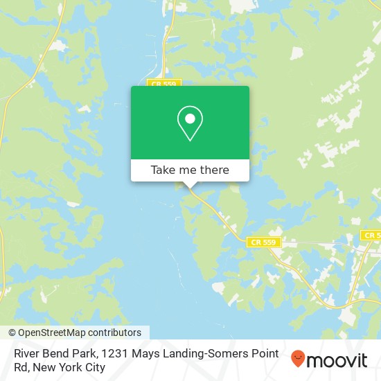 River Bend Park, 1231 Mays Landing-Somers Point Rd map