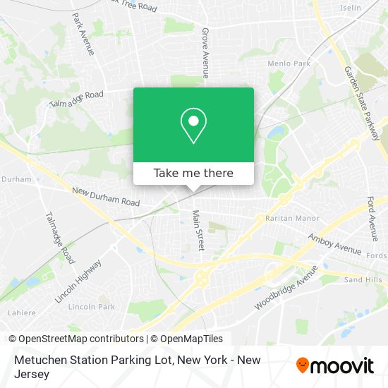 Metuchen Station Parking Lot map