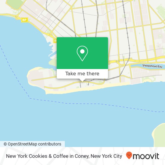 Mapa de New York Cookies & Coffee in Coney
