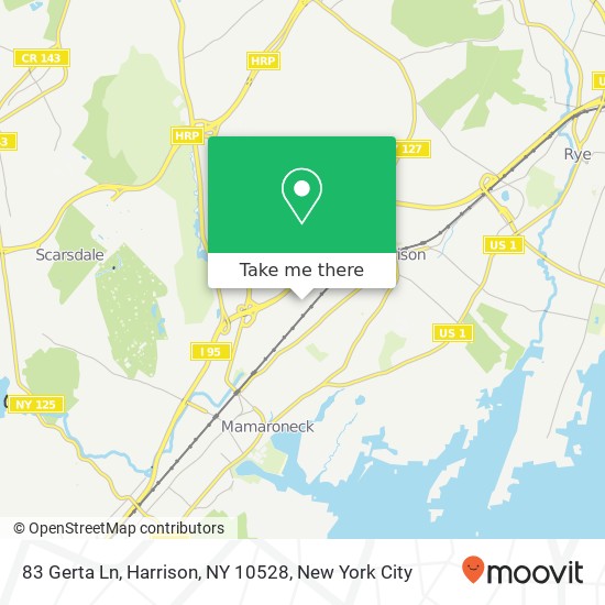 Mapa de 83 Gerta Ln, Harrison, NY 10528