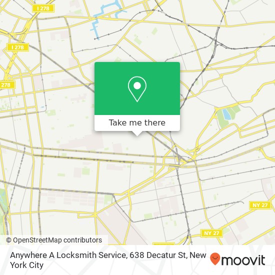 Mapa de Anywhere A Locksmith Service, 638 Decatur St