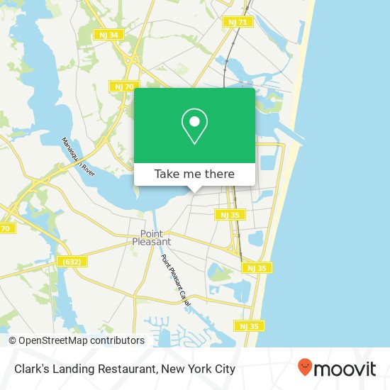 Mapa de Clark's Landing Restaurant