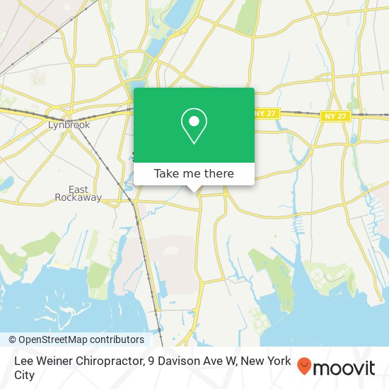 Lee Weiner Chiropractor, 9 Davison Ave W map