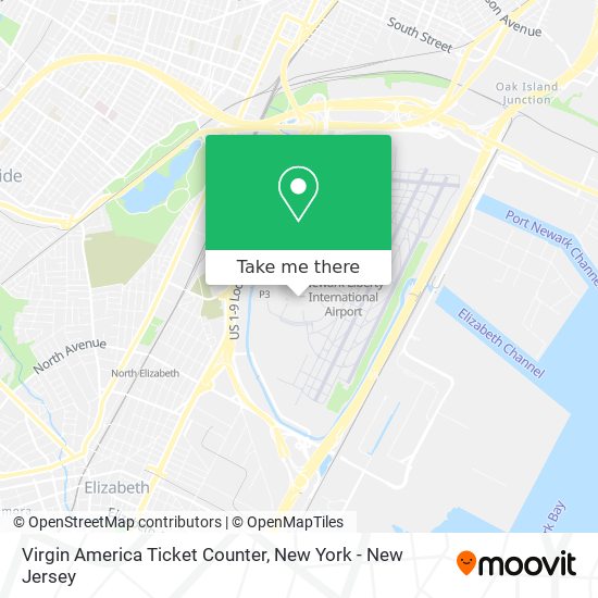 Mapa de Virgin America Ticket Counter