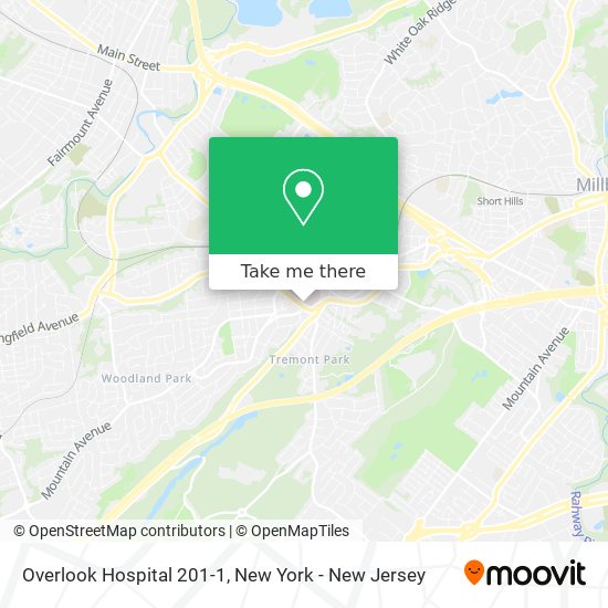Overlook Hospital 201-1 map