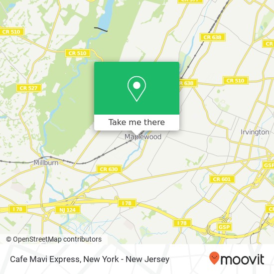 Cafe Mavi Express map