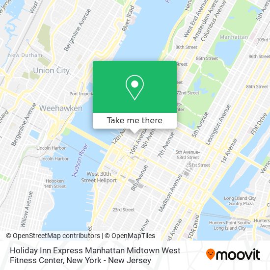 Mapa de Holiday Inn Express Manhattan Midtown West Fitness Center