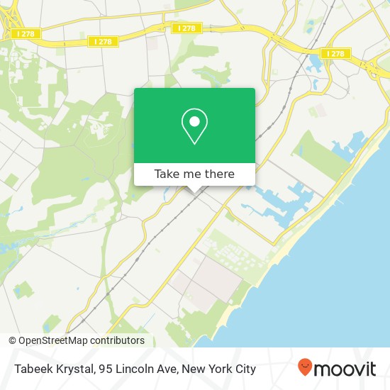 Tabeek Krystal, 95 Lincoln Ave map